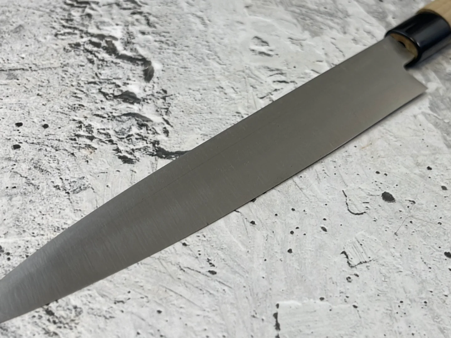 Vintage Japanese Yanagiba Knife 200mm Made in Japan 🇯🇵 Carbon Steel 846 - Image 10