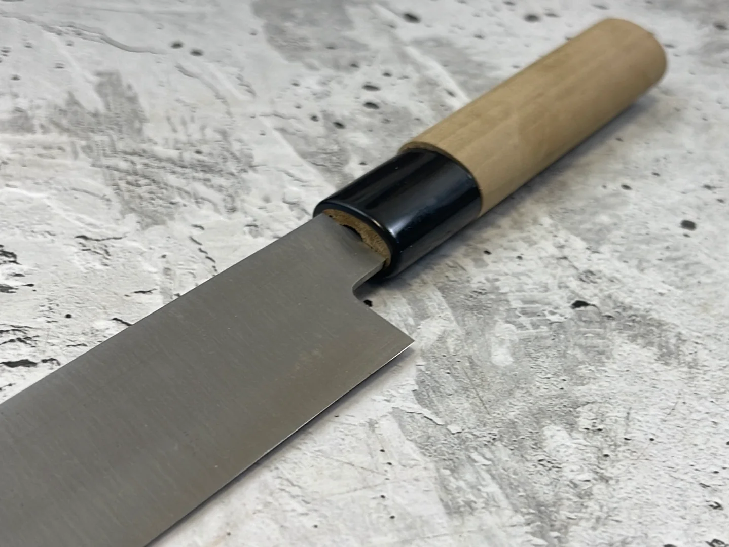 Vintage Japanese Yanagiba Knife 200mm Made in Japan 🇯🇵 Carbon Steel 846 - Image 11