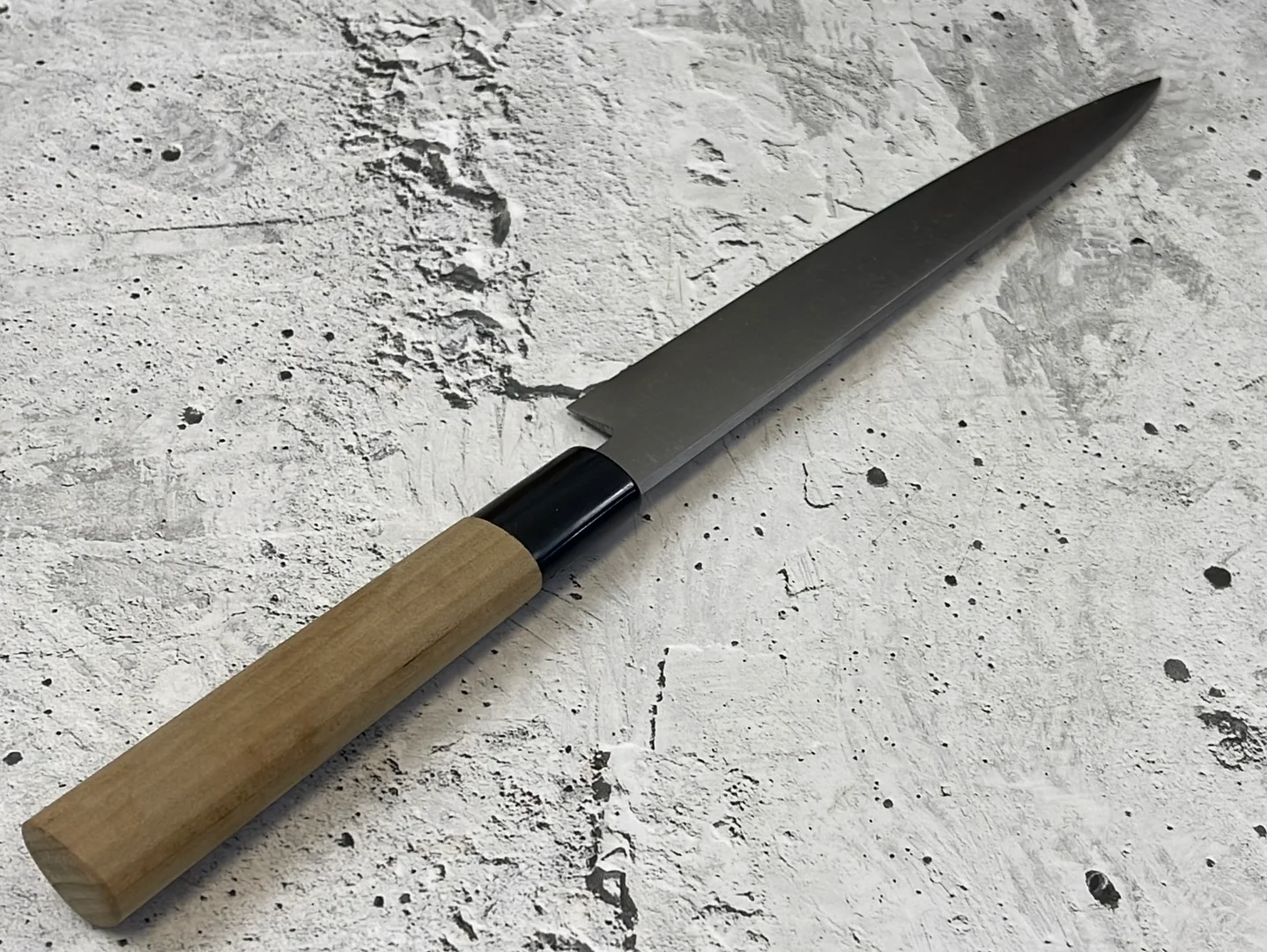 Vintage Japanese Yanagiba Knife 200mm Made in Japan 🇯🇵 Carbon Steel 846 - Image 12