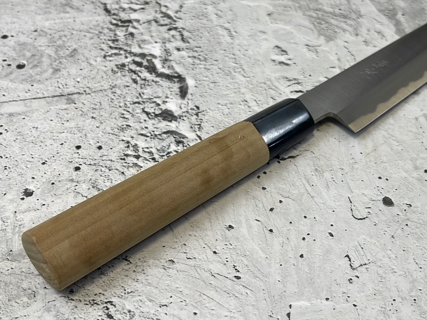 Vintage Japanese Yanagiba Knife 200mm Made in Japan 🇯🇵 Carbon Steel 846 - Image 3