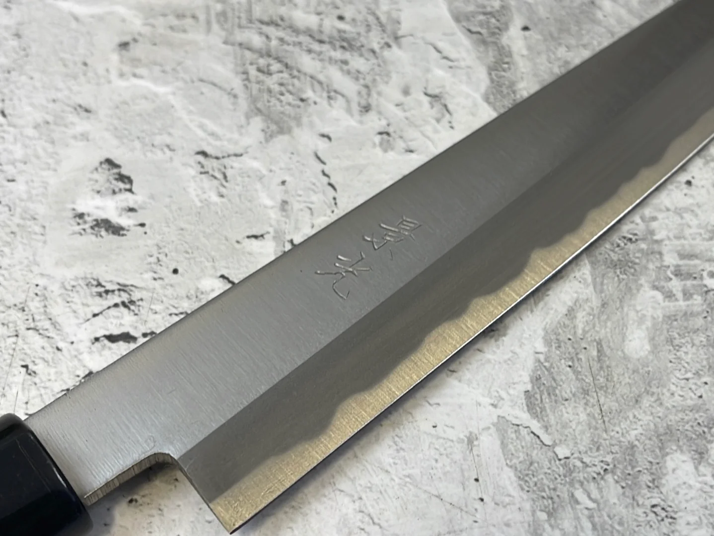 Vintage Japanese Yanagiba Knife 200mm Made in Japan 🇯🇵 Carbon Steel 846 - Image 4