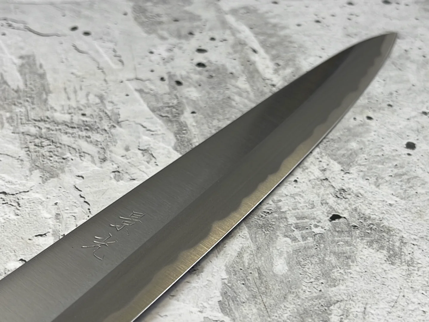 Vintage Japanese Yanagiba Knife 200mm Made in Japan 🇯🇵 Carbon Steel 846 - Image 5