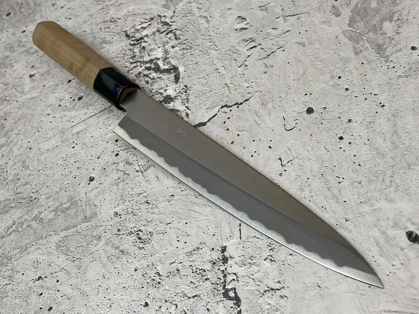 Vintage Japanese Yanagiba Knife 200mm Made in Japan 🇯🇵 Carbon Steel 846 - Image 6