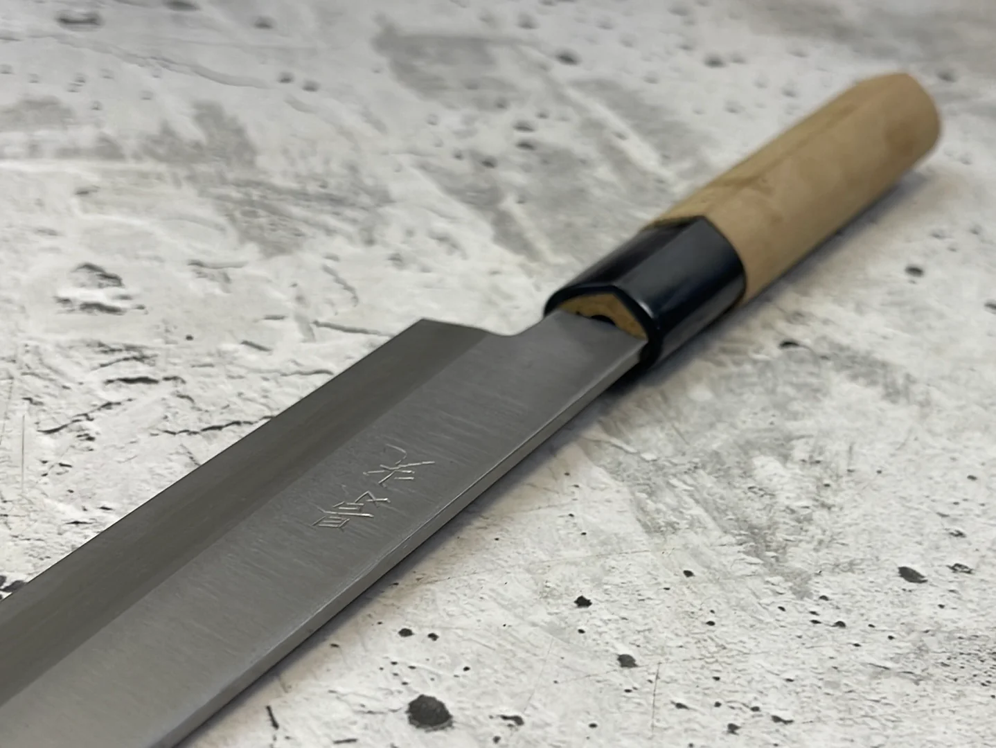 Vintage Japanese Yanagiba Knife 200mm Made in Japan 🇯🇵 Carbon Steel 846 - Image 8