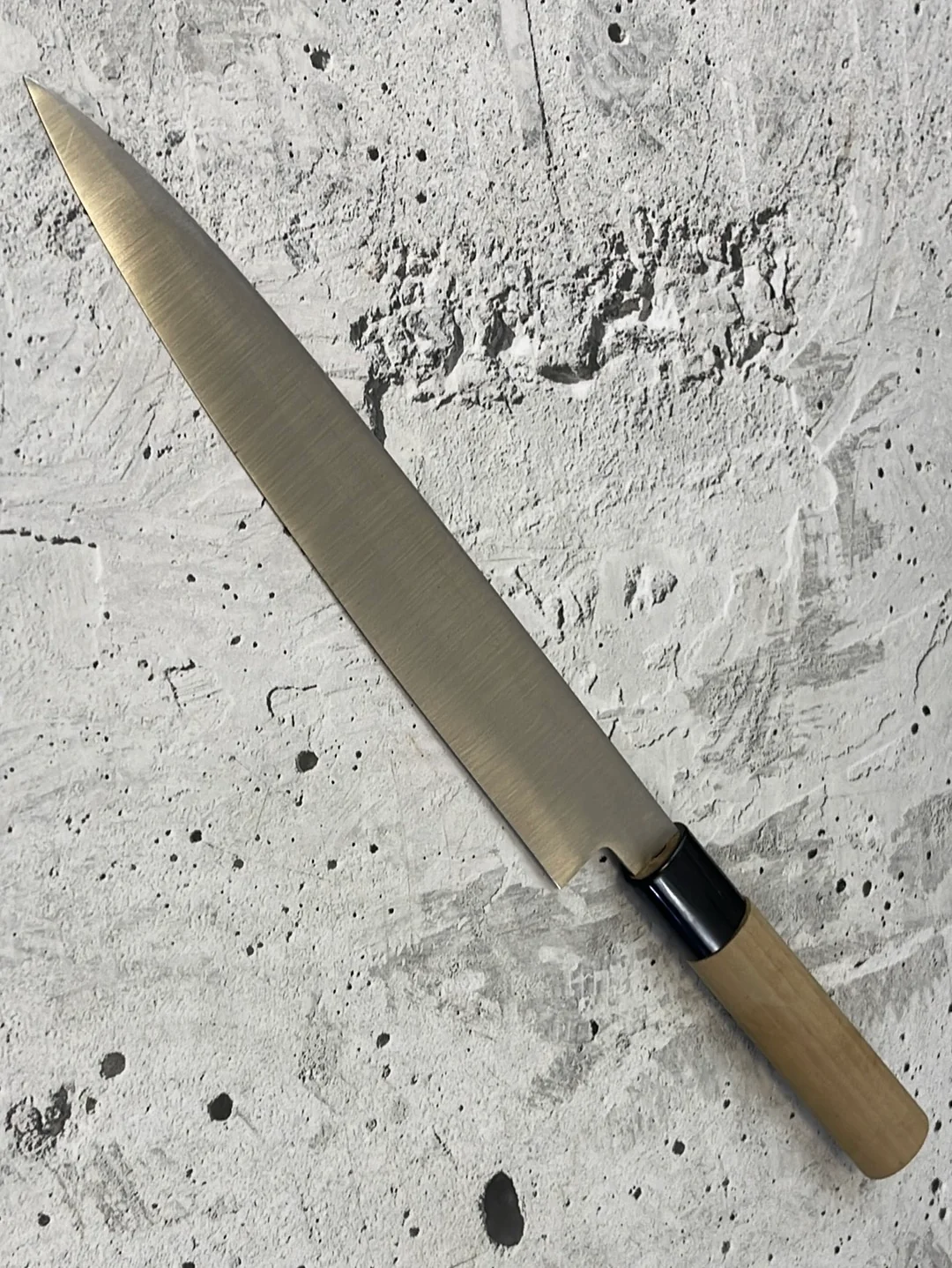 Vintage Japanese Yanagiba Knife 200mm Made in Japan 🇯🇵 Carbon Steel 846 - Image 9