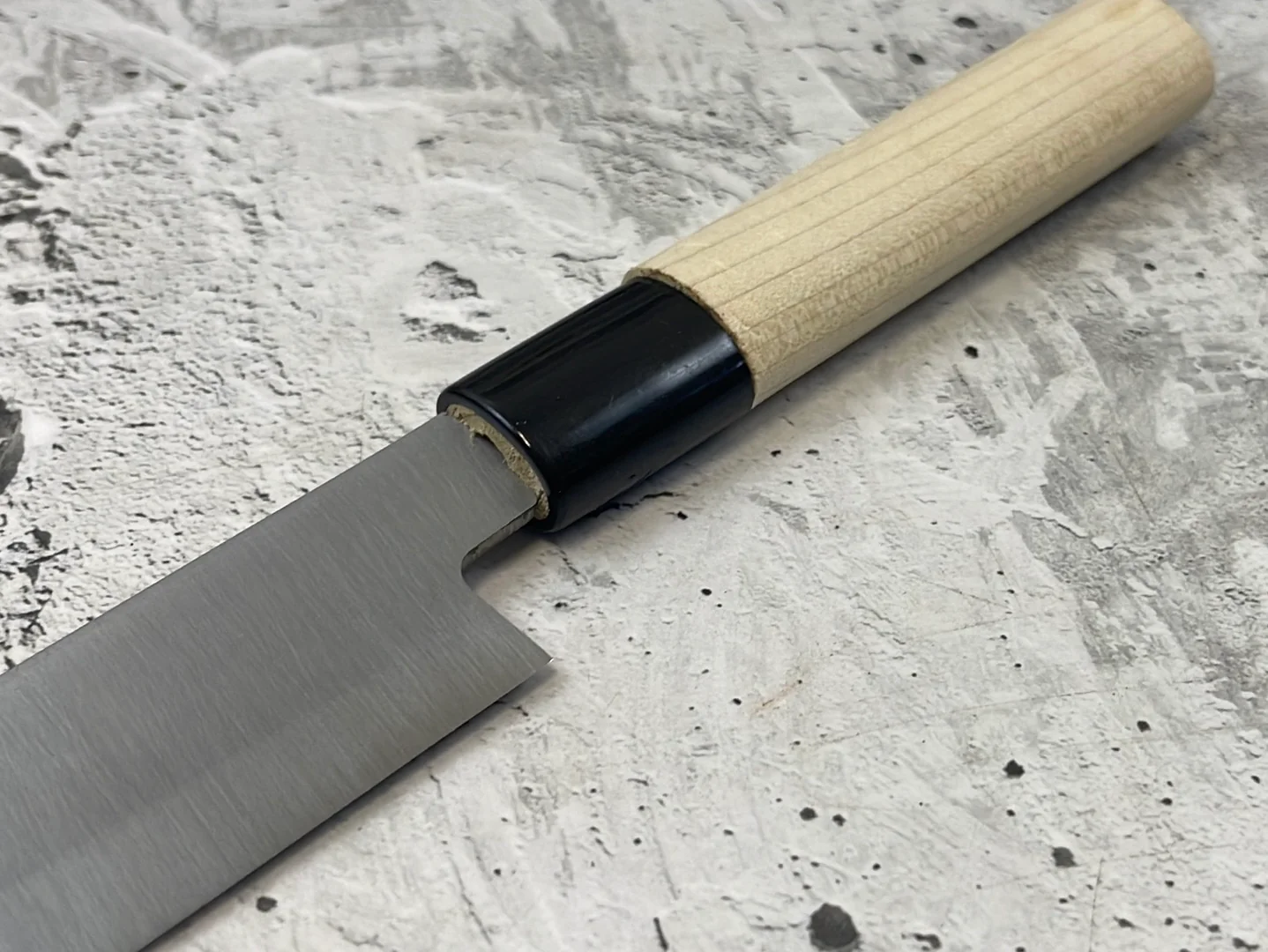 Vintage Japanese Yanagiba Knife 200mm Made in Japan 🇯🇵 Carbon Steel 847 - Image 11