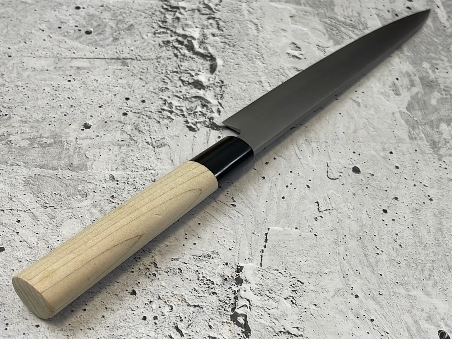 Vintage Japanese Yanagiba Knife 200mm Made in Japan 🇯🇵 Carbon Steel 847 - Image 12