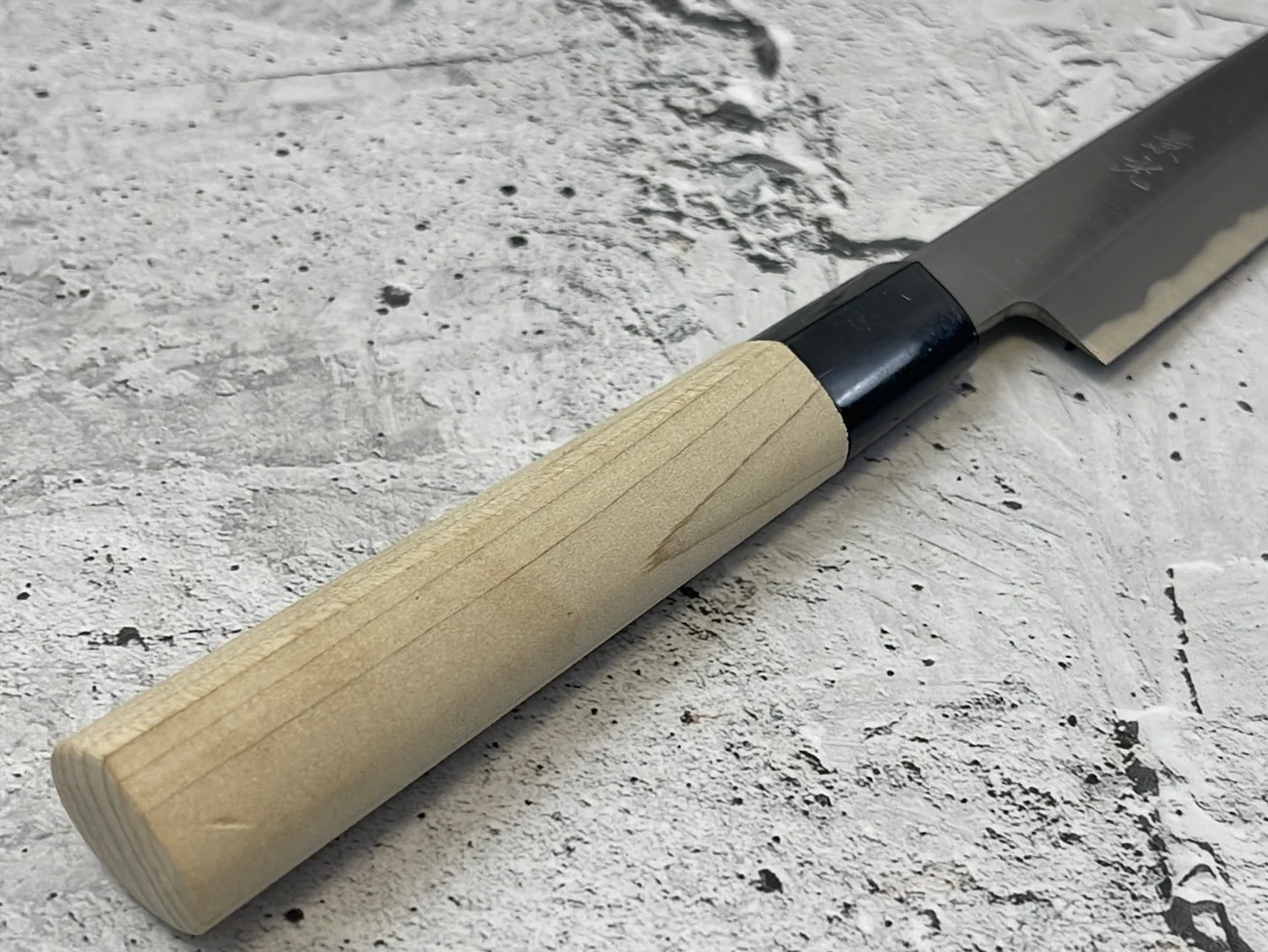 Vintage Japanese Yanagiba Knife 200mm Made in Japan 🇯🇵 Carbon Steel 847 - Image 3