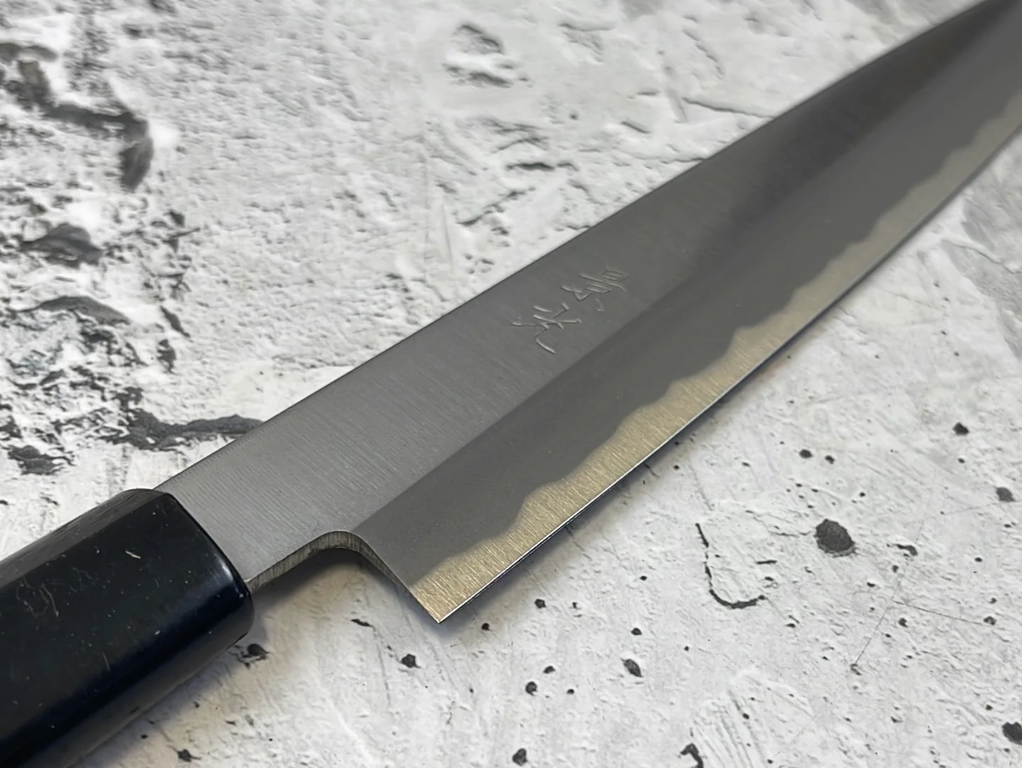 Vintage Japanese Yanagiba Knife 200mm Made in Japan 🇯🇵 Carbon Steel 847 - Image 4