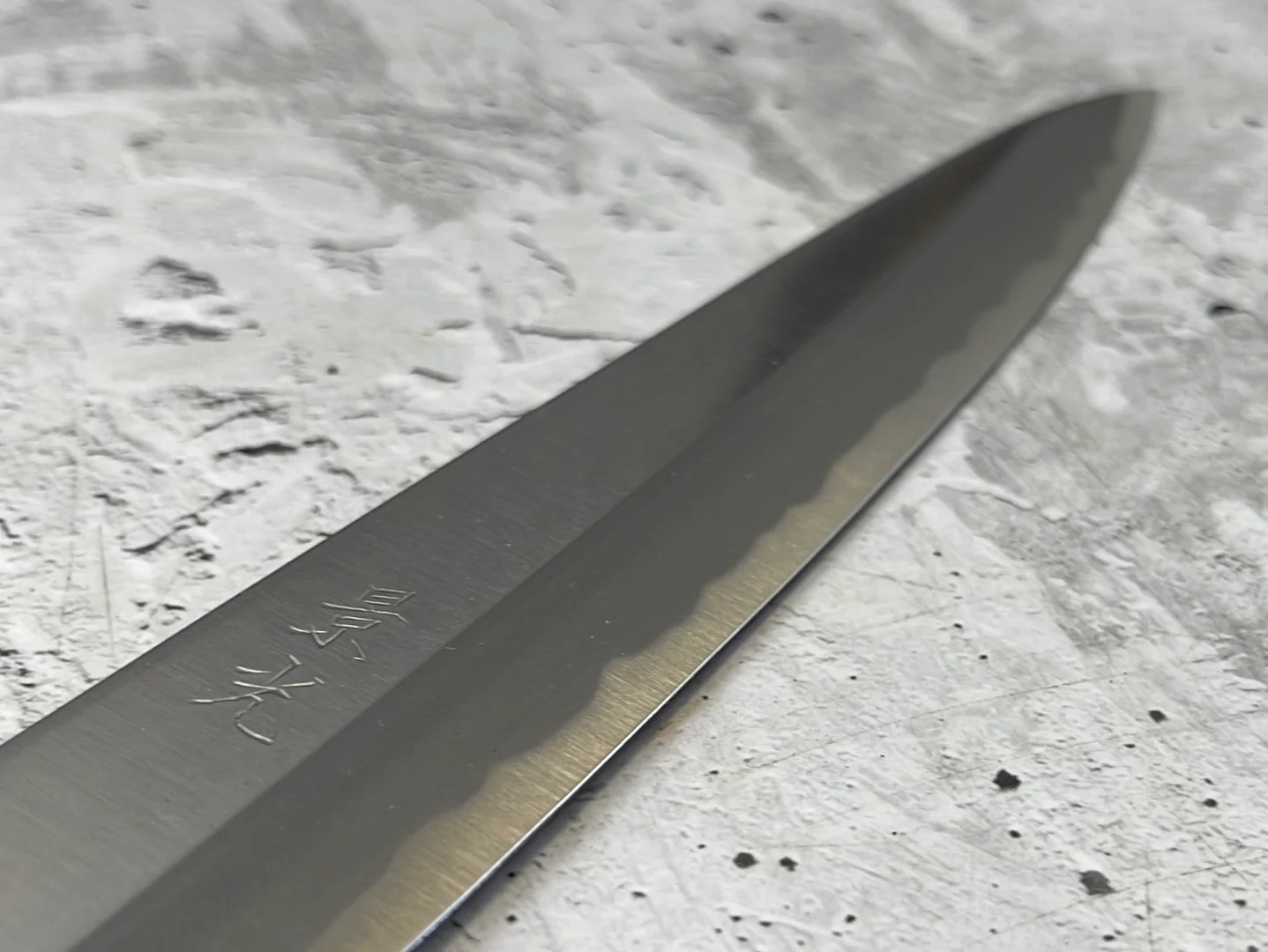 Vintage Japanese Yanagiba Knife 200mm Made in Japan 🇯🇵 Carbon Steel 847 - Image 6