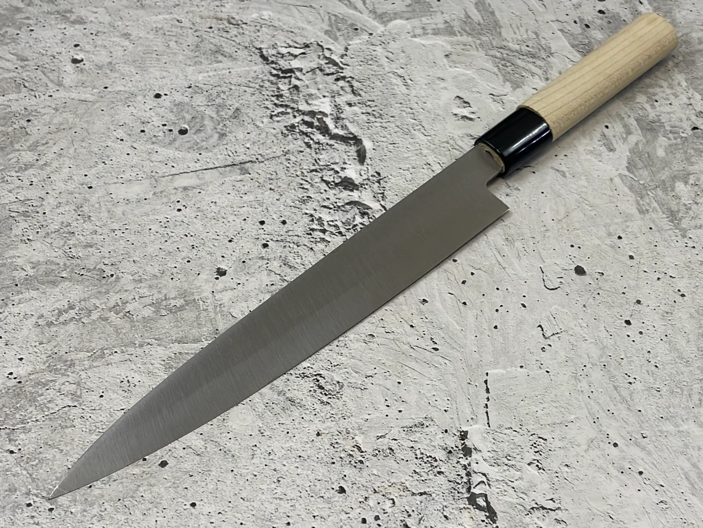 Vintage Japanese Yanagiba Knife 200mm Made in Japan 🇯🇵 Carbon Steel 847 - Image 9