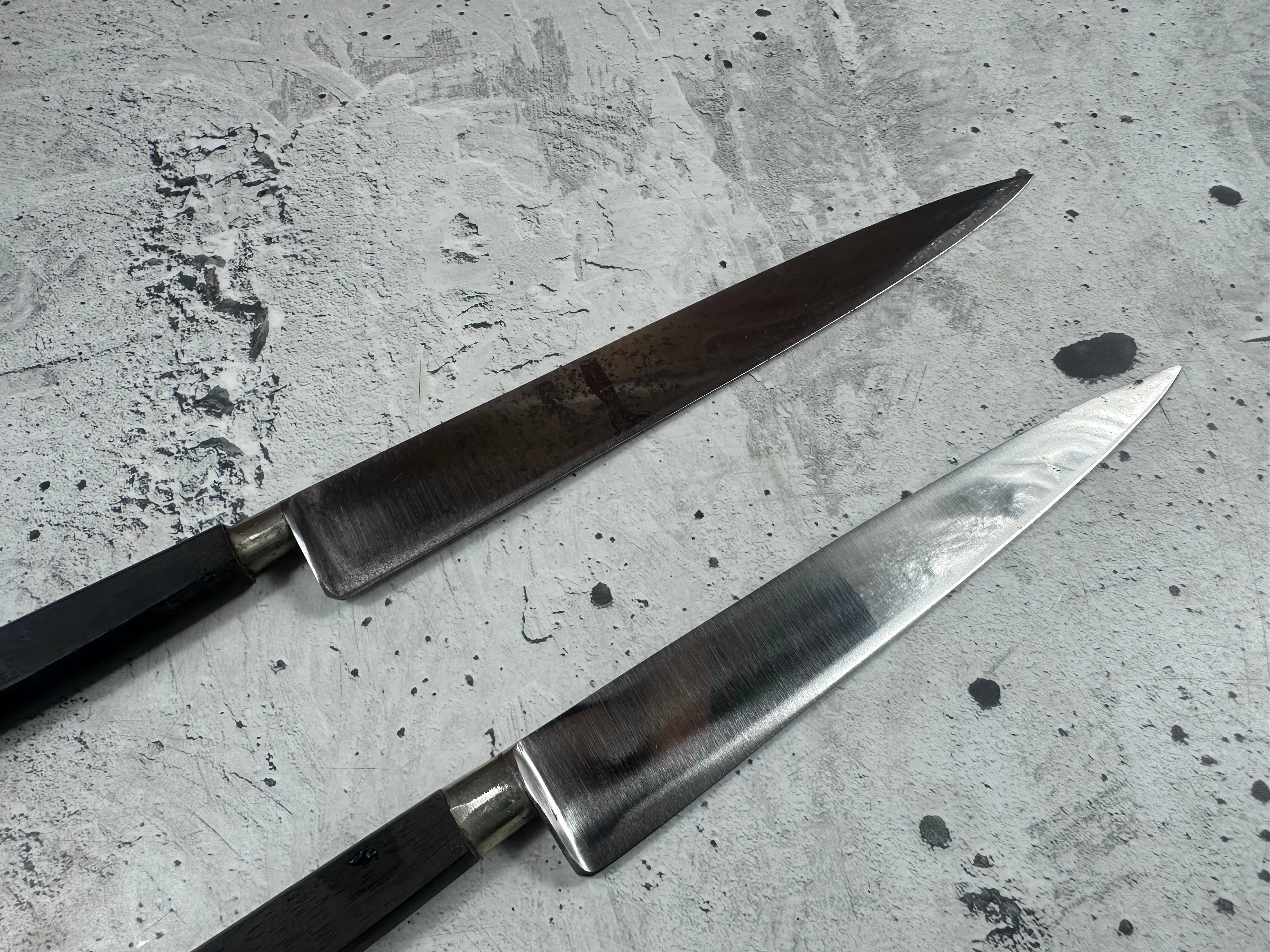 Vintage Nogent Knife Set 2x Carbon Steel France 2045 - Image 3