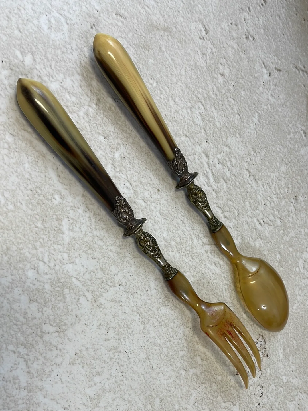 Vintage Salad and Carving Knife Set Made in France 🇫🇷 Carbon Steel 1412 - Image 13