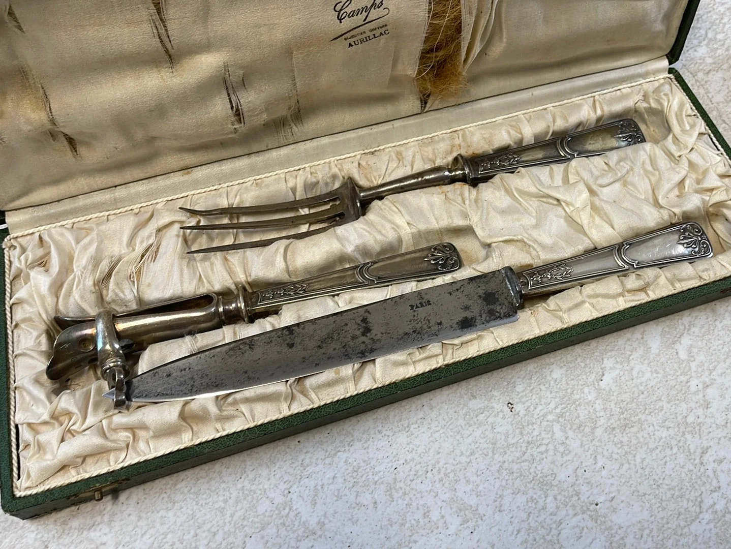 Vintage Salad and Carving Knife Set Made in France 🇫🇷 Carbon Steel 1412 - Image 4