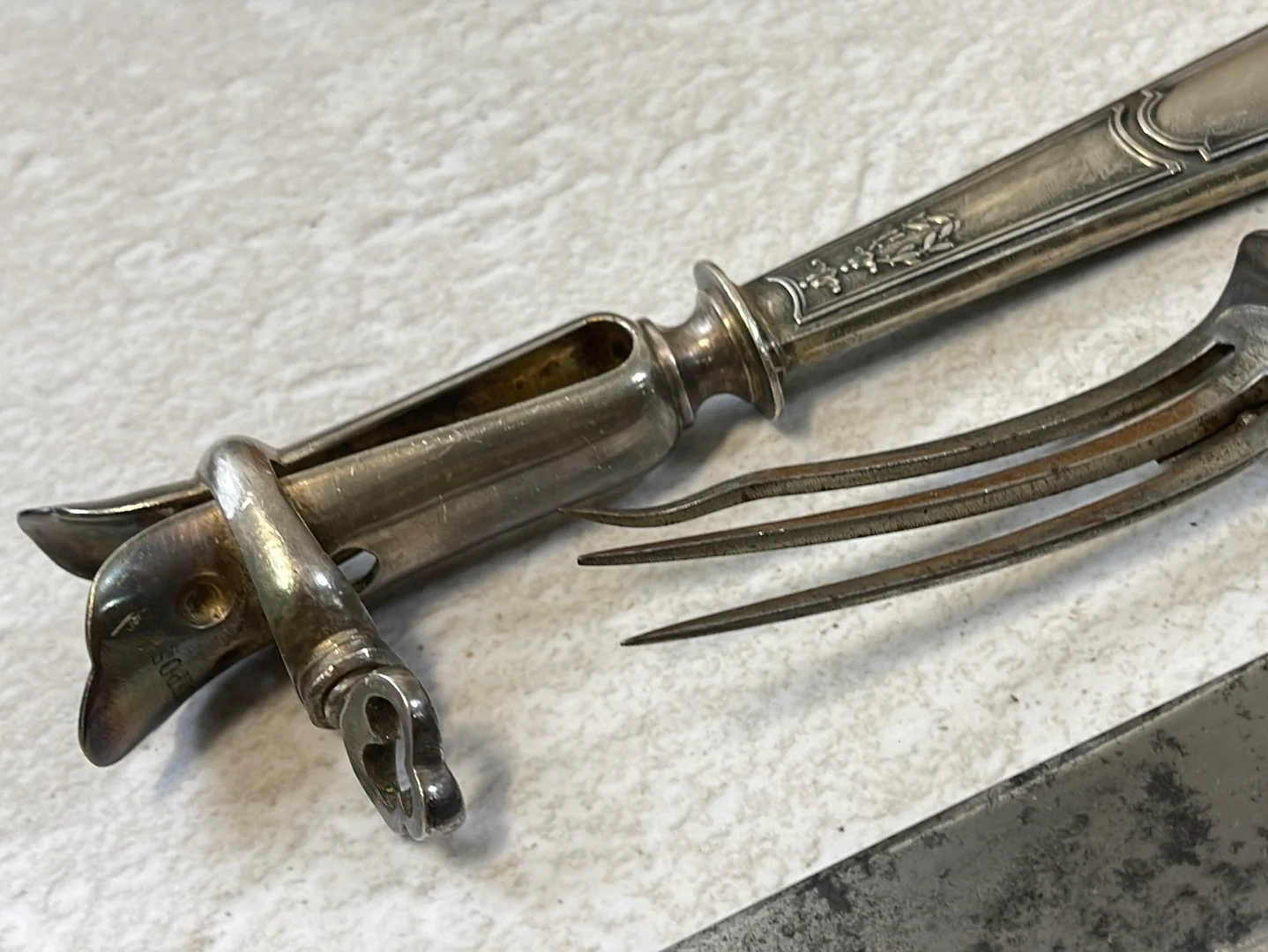 Vintage Salad and Carving Knife Set Made in France 🇫🇷 Carbon Steel 1412 - Image 7