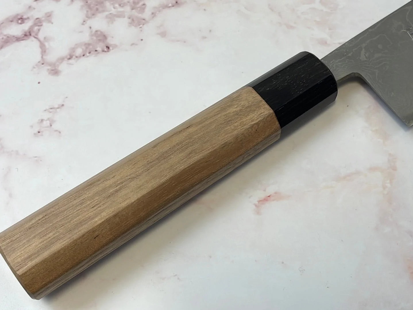 Yoshimune Bunka 165mm Aogami (Blue) #2 Damascus (33 layers) Double-Bevel - Image 11