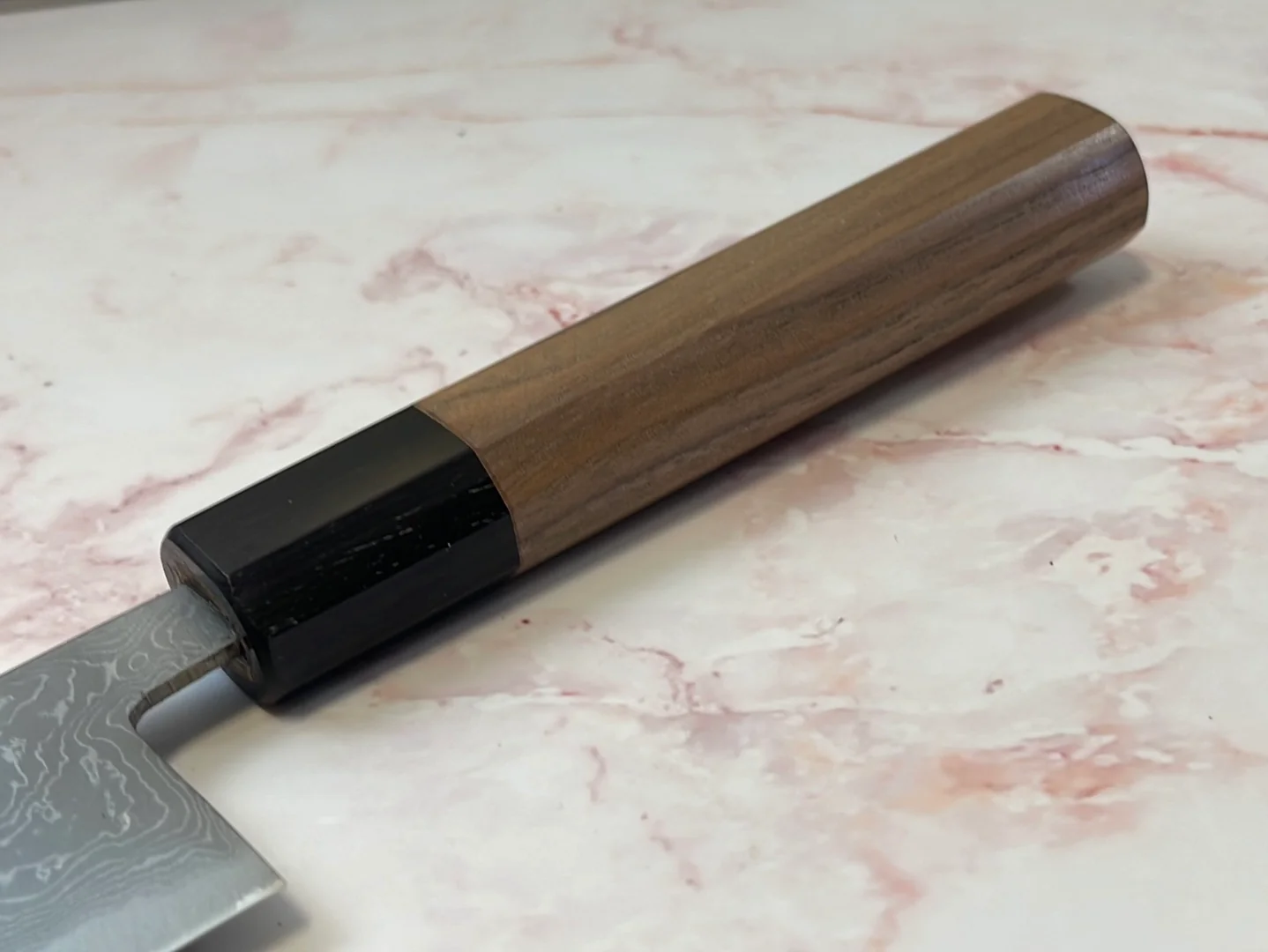 Yoshimune Bunka 165mm Aogami (Blue) #2 Damascus (33 layers) Double-Bevel - Image 6