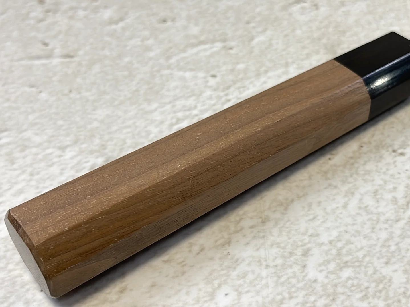 Yoshimune Gyuto 210 mm (8.3 in) Ginsan (Silver #3) Nashiji finish Double-Bevel Walnut Octagonal Handle - Image 7