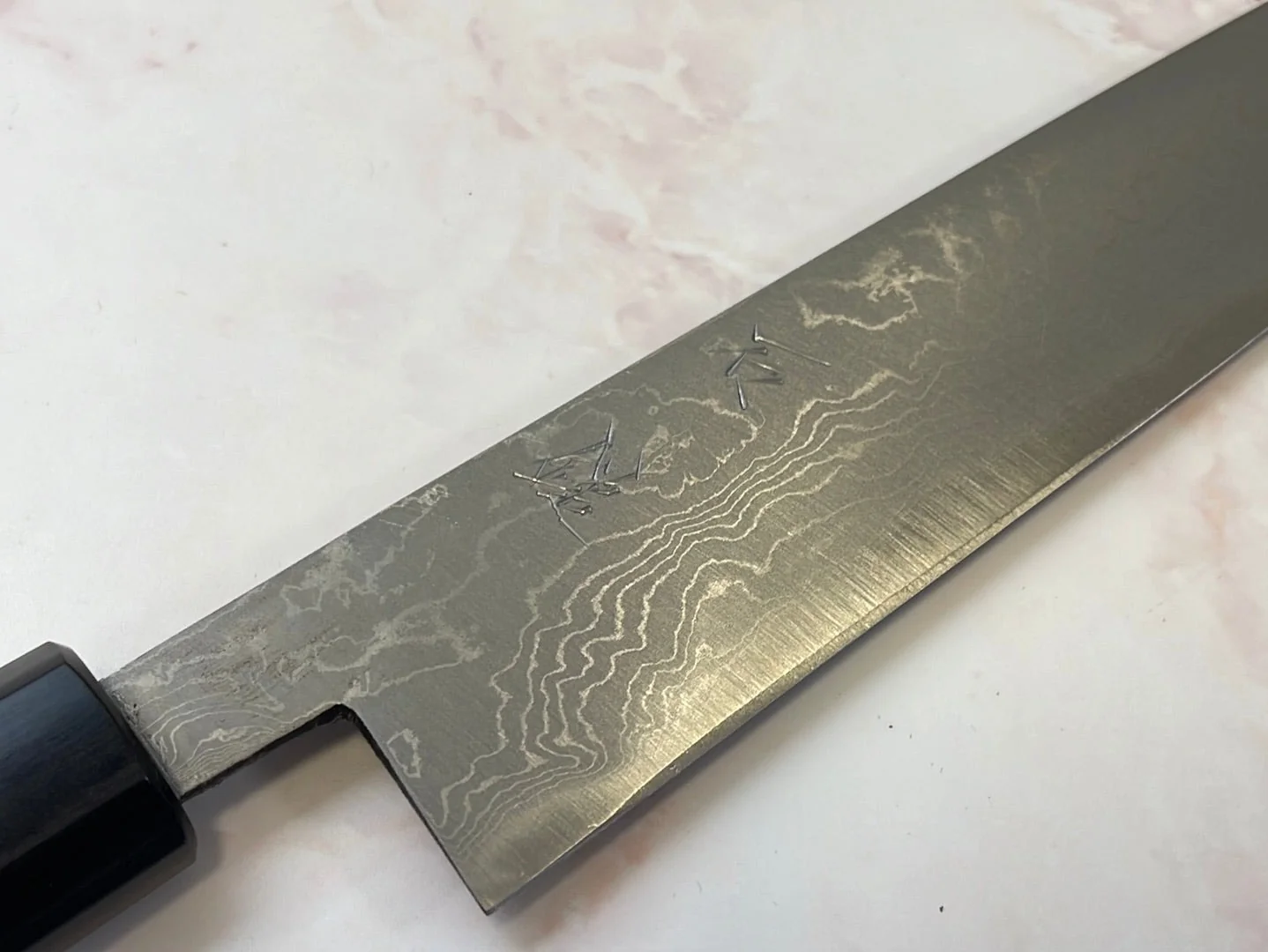 Yoshimune Sujihiki 240mm(9.4 in) Aogami (Blue) No.2 Damascus (33 layers) Double-Bevel - Image 11
