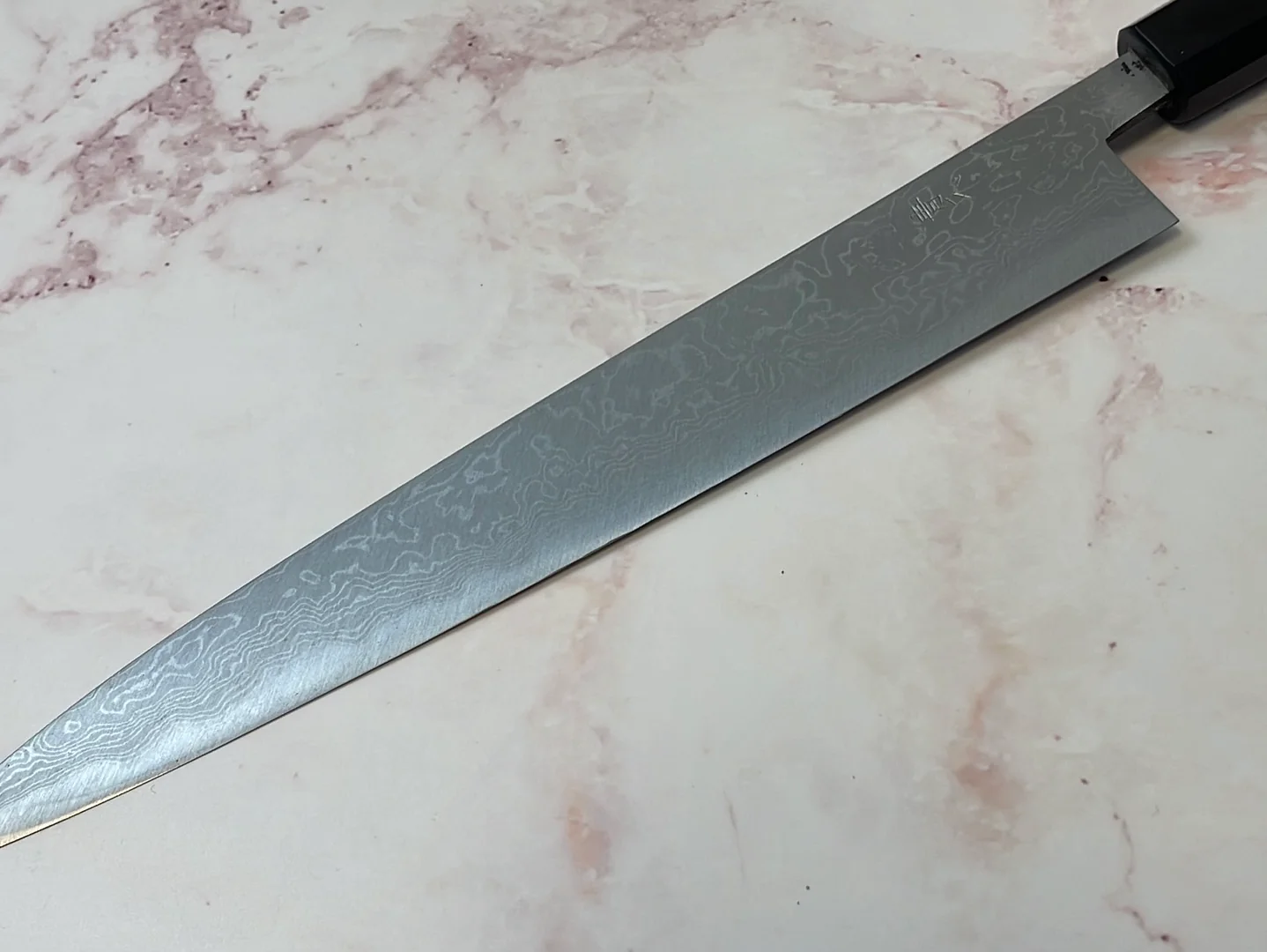 Yoshimune Sujihiki 240mm(9.4 in) Aogami (Blue) No.2 Damascus (33 layers) Double-Bevel - Image 4