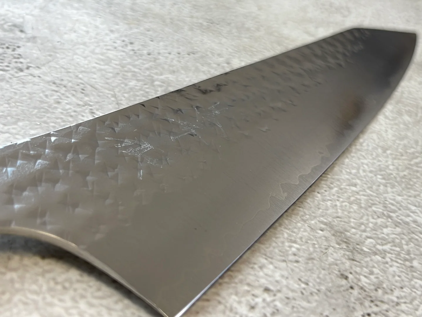 Yu Kurosaki R2(SG2) Hammered SENKO-EI WA RS8H Japanese Gyuto 210mm with Brown-Ring Octagonal Handle - Image 6
