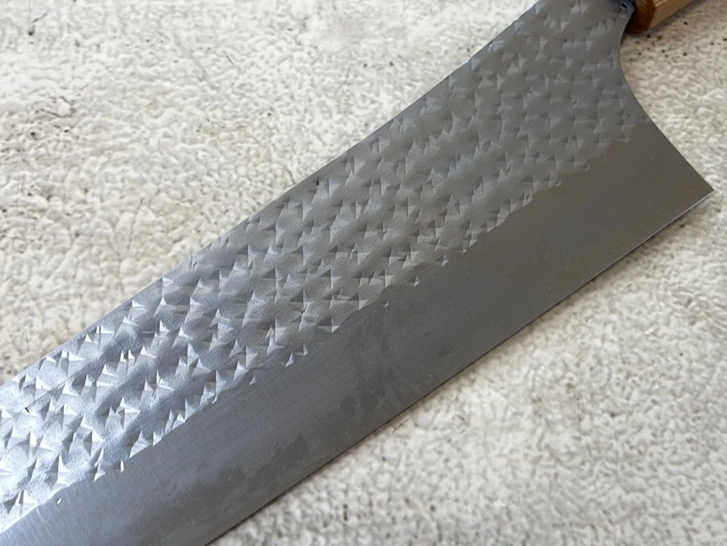 Yu Kurosaki R2(SG2) Hammered SENKO-EI WA RS8H Japanese Gyuto 240mm with Brown-Ring Octagonal Handle - Image 13