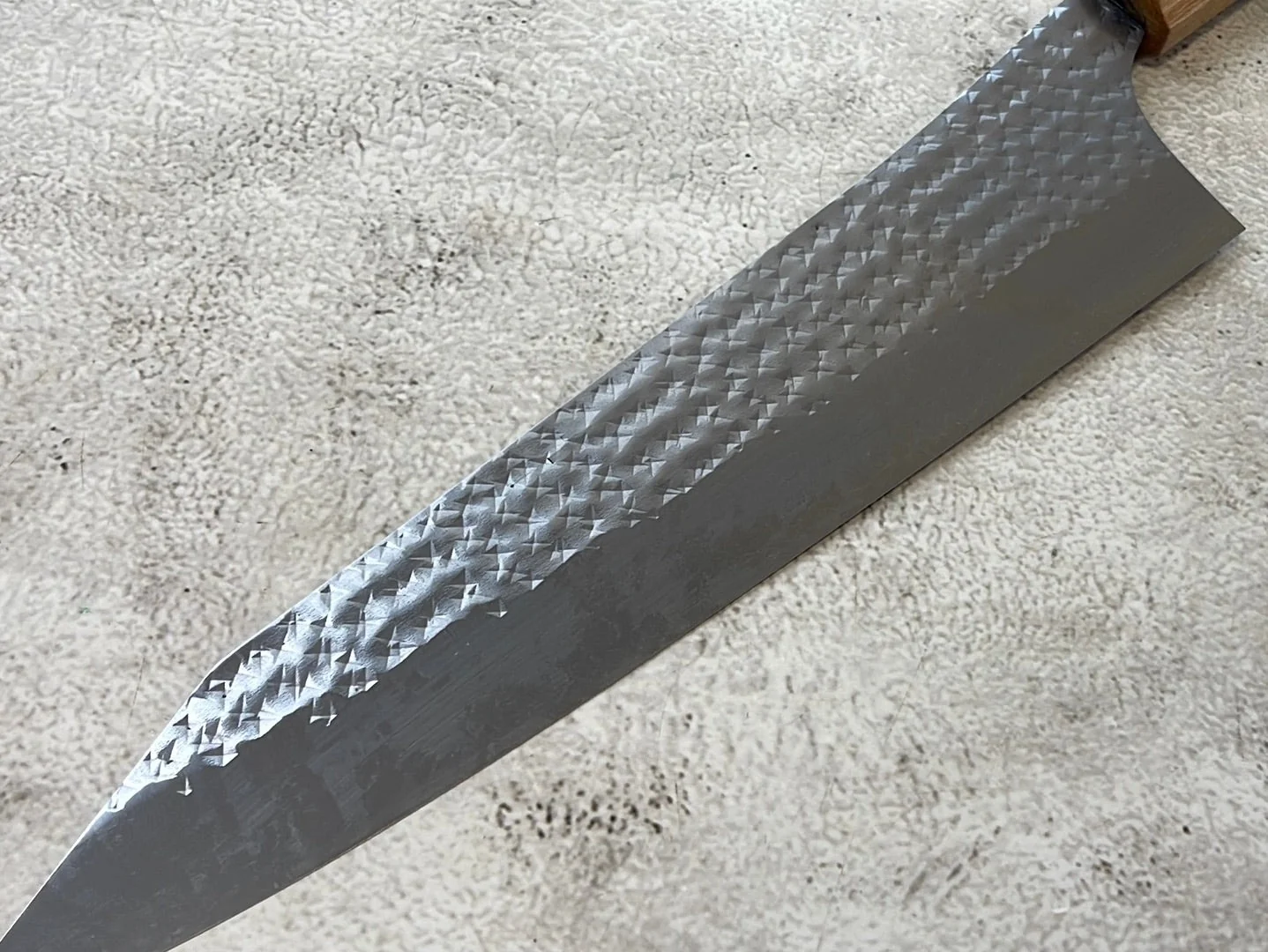 Yu Kurosaki R2(SG2) Hammered SENKO-EI WA RS8H Japanese Gyuto 240mm with Brown-Ring Octagonal Handle - Image 18