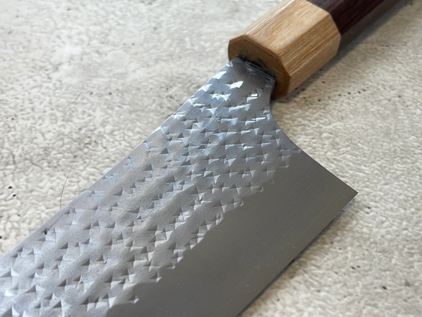 Yu Kurosaki R2(SG2) Hammered SENKO-EI WA RS8H Japanese Gyuto 240mm with Brown-Ring Octagonal Handle - Image 19
