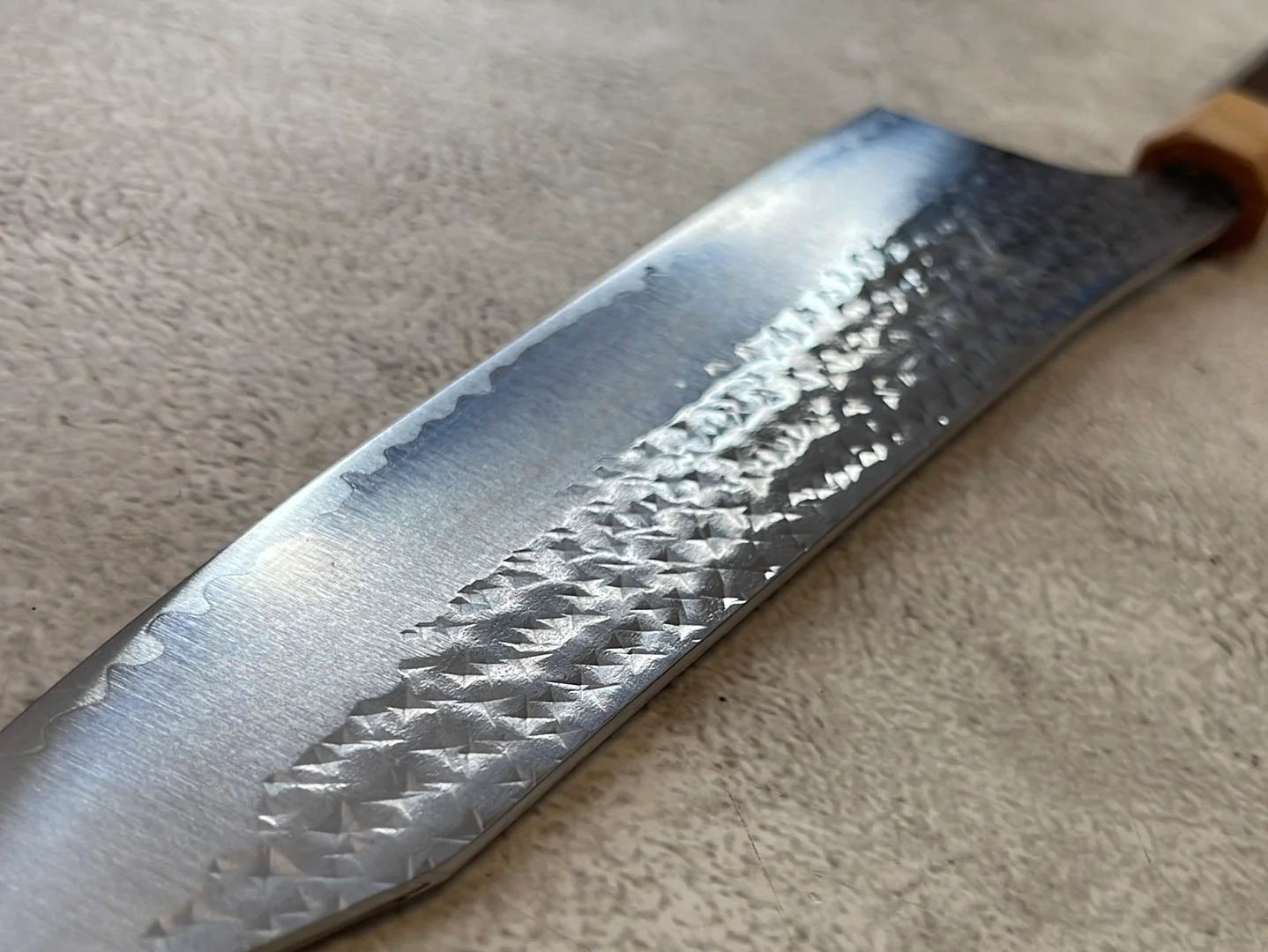 Yu Kurosaki R2(SG2) Hammered SENKO-EI WA RS8H Japanese Gyuto 240mm with Brown-Ring Octagonal Handle - Image 9