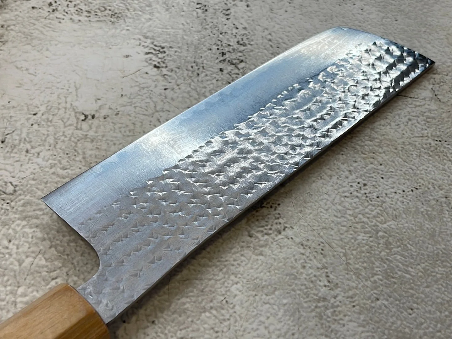 Yu Kurosaki R2(SG2) Hammered SENKO-EI WA RS8H Japanese Nakiri 165mm with Brown-Ring Octagonal Handle - Image 16