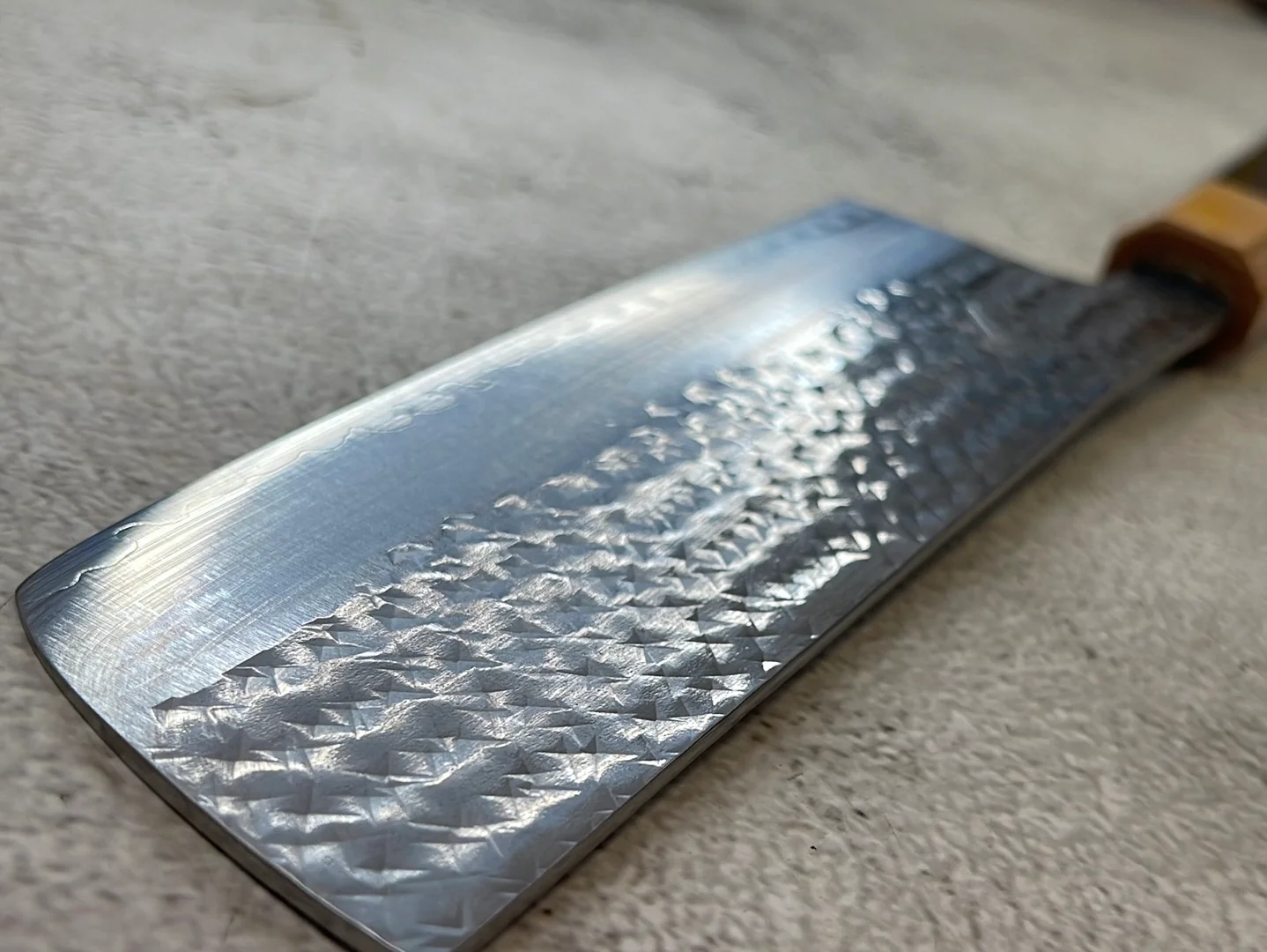 Yu Kurosaki R2(SG2) Hammered SENKO-EI WA RS8H Japanese Nakiri 165mm with Brown-Ring Octagonal Handle - Image 9