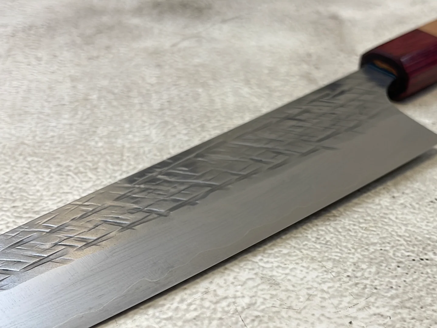Yu Kurosaki Raijin Gyuto 210mm with Red Cherry Octagonal Handle - Image 6
