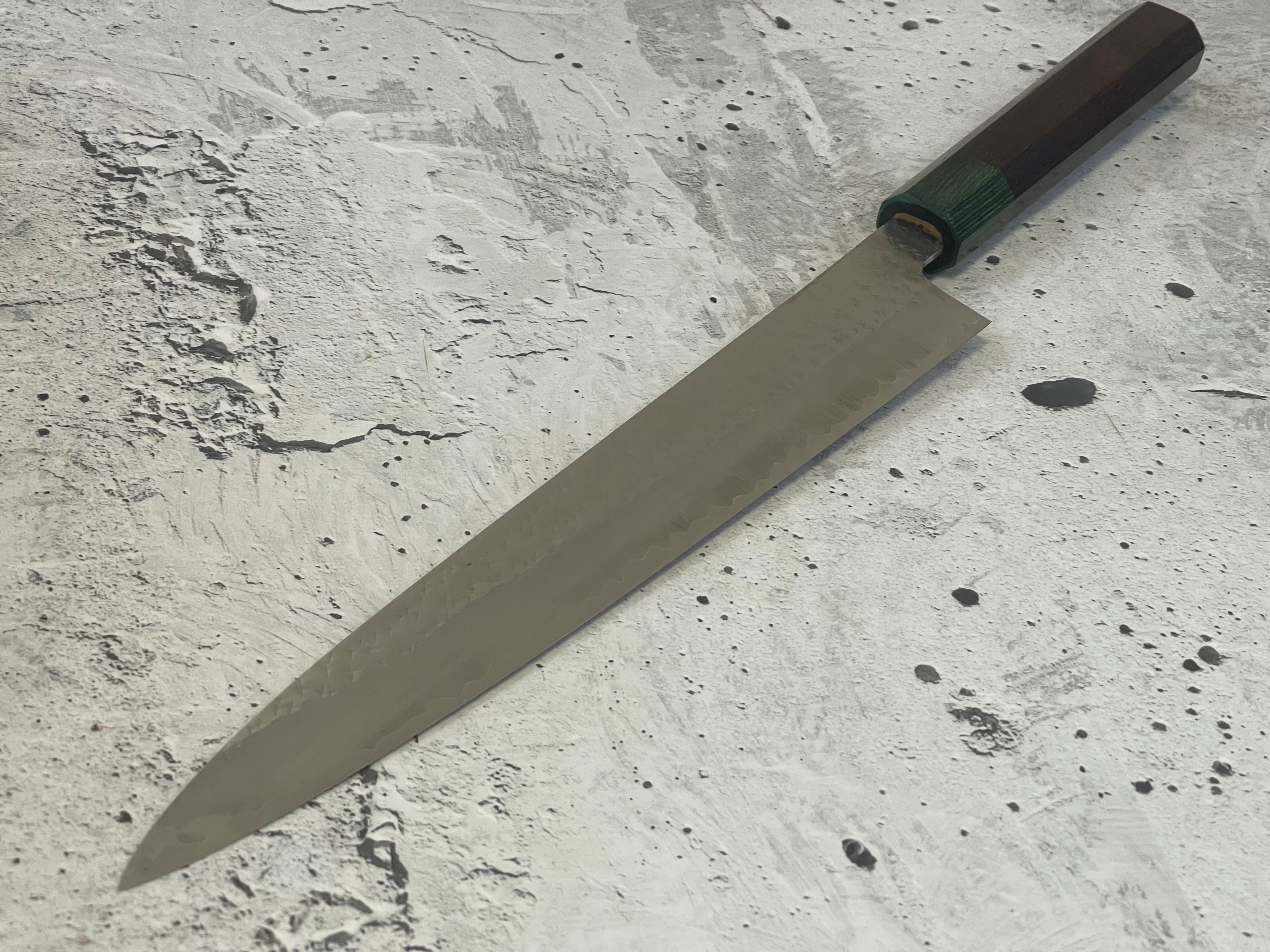 Yu Kurosaki Suji(Sashimi) 270mm with Green-Ring Octagonal Handle - Image 10