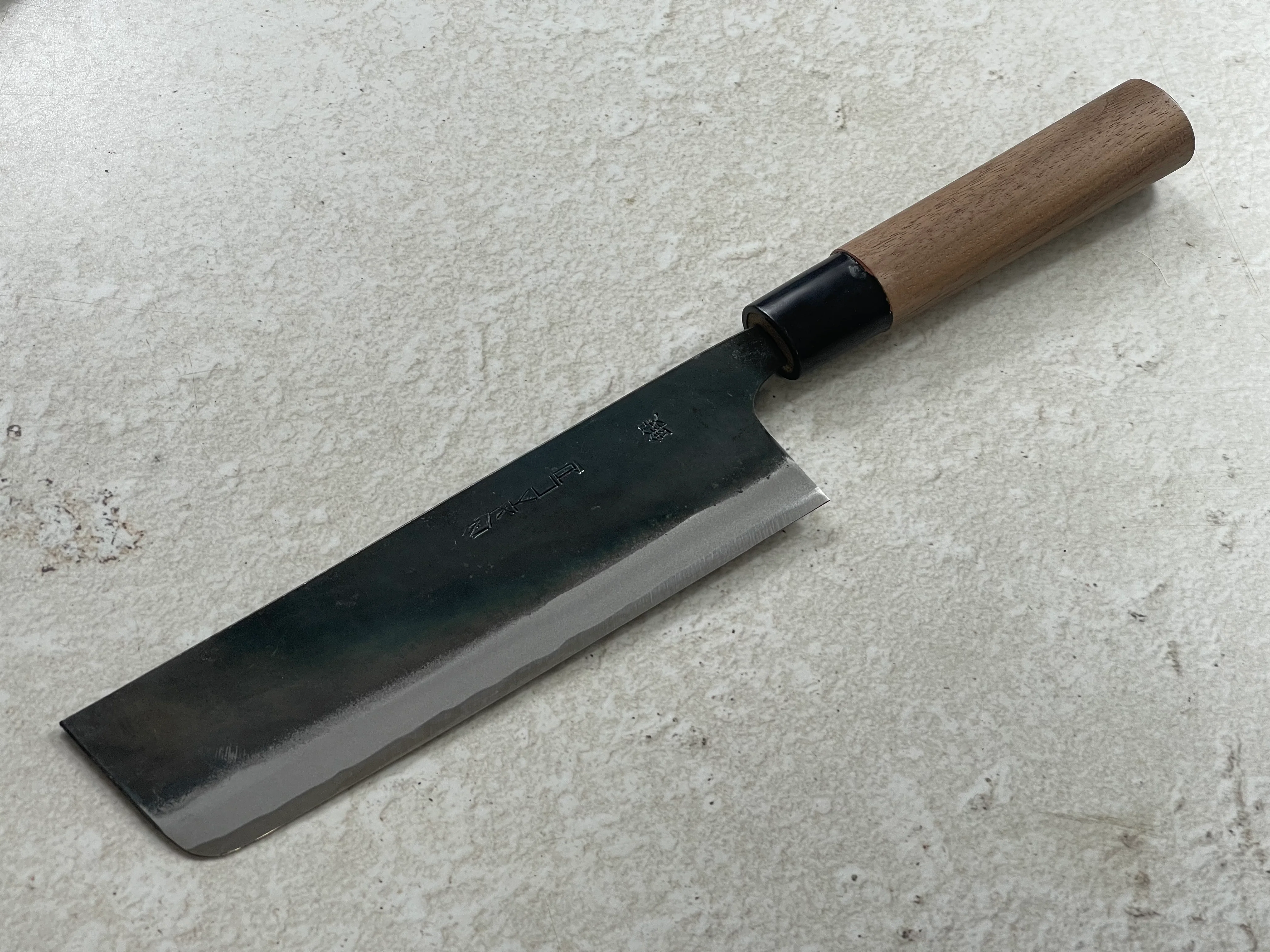 Zakuri Aokami Steel Kuro Nakiri Knife 165mm - Made in Tosa 🇯🇵 Japan - Image 3